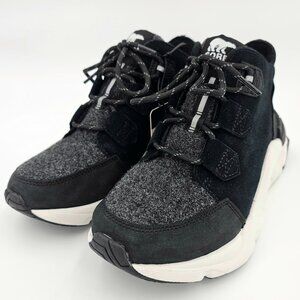 NEW Sorel Kinetic RNEGD Caribou Waterproof Sneakers Shoes Black Women's Size 7